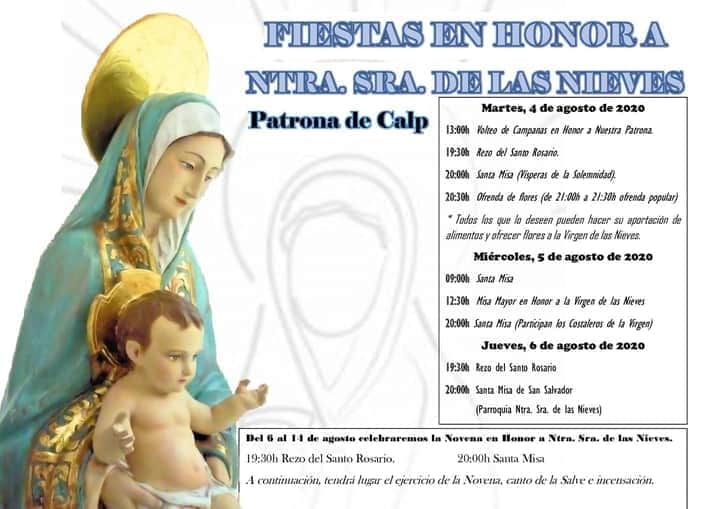 Fiestas en Honor a Nuestra Señora de las Nieves Tourist Info Calpe